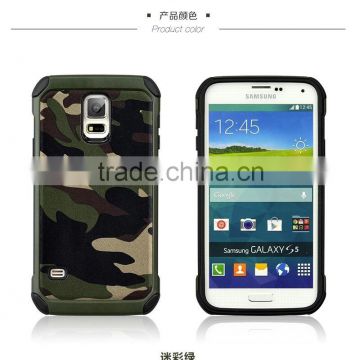 Camouflage Army Green leather smart cover for Samsung galaxy S5