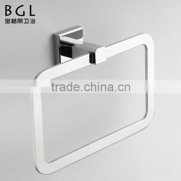 New design Brass bathroom accessories Chrome plating Wall mounted square Towel ring