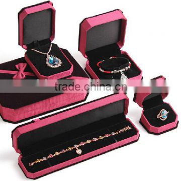 Excellent High grade flocking Jewelry Gift Box Packaging Case For Neacklace Earring Ring Bracelets