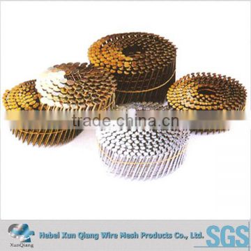 high quality pallet coil nails,5inches copper coil screw nails