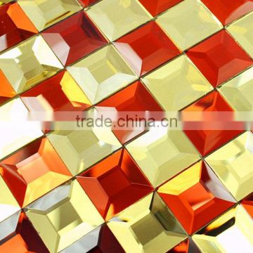 Diamond 5 surface crystal glass mosaic 30*30mm