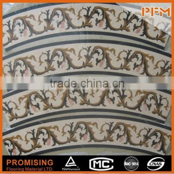 Best price well polished natural stone wholesale waterjet marble border styles