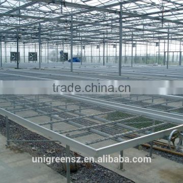 Movable galvanized steel rolling bench nursery seedbed
