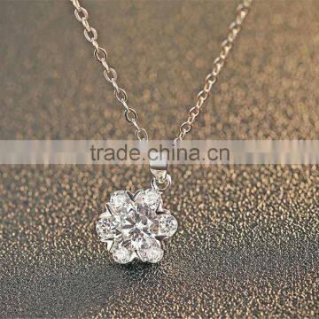925 sterling silver pendant women snowflake necklace pendant