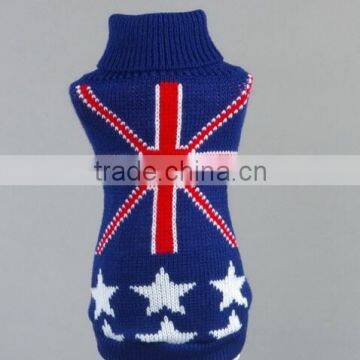 latest wholesale UK flag Britain nice sweatshirt knit sweater for dogs