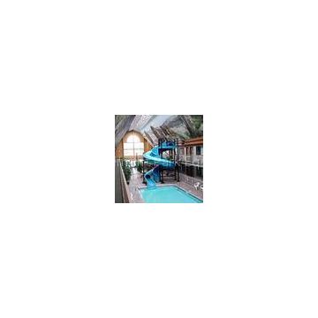 Body spiral fiberglass swimming pool slides Water theme park equipment
