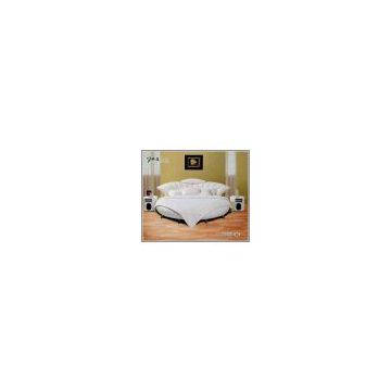 white round leather beds