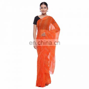 Soundarya new design and casual wear georgette saree with un-stitched piece for women