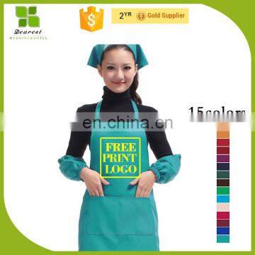 factory hot sales reusable plastic apron free printing LOGO