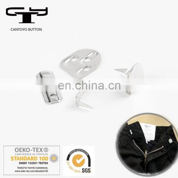 Stainless steel western-styles trousers hook and eye