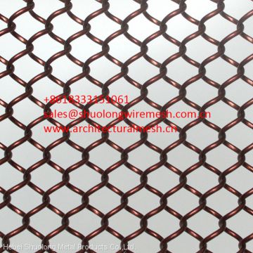 Wire mesh in stainless steel for interior applications on cutain