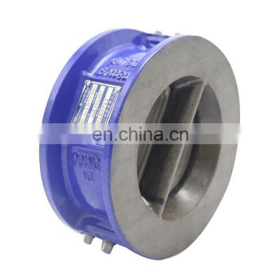 Bundor DN100 PN16 wafer check valve CF8 disc 2inch-12inch non return valve dual plate non return valve