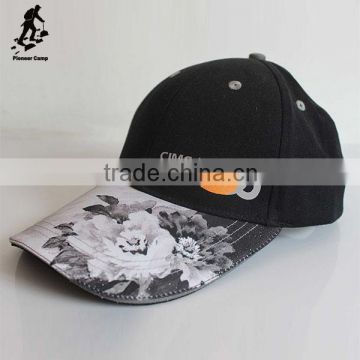 New arrival vintage flower printed 6 panel baseball cap and hat