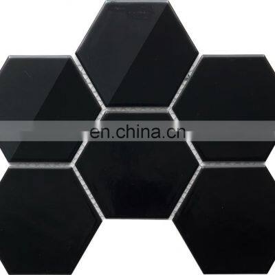 ceramic body Wall Tile Hexagonal Ceramic Mosaics Kitchen Bathroom Pool mosaic Tile