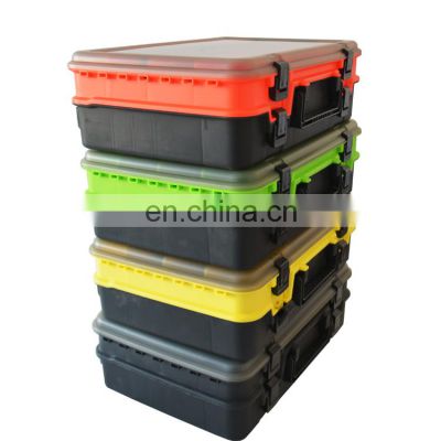 In stock wholesale Double Layer Portable Tool box Plastic Outdoor   Sea Multifunctional fishing box