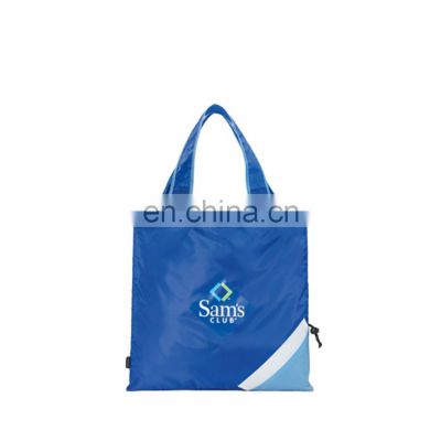 Multi-color Recycle Portable Grocery Custom Logo Polyester Material Tote Shopping Bag Reusable Grocery Bags