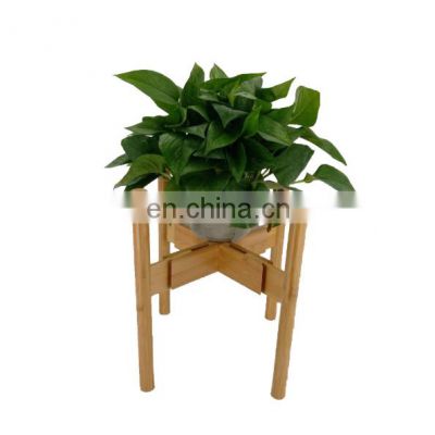 Hot sale Adjustable Plant Stand Bamboo Indoor Outdoor Planter Stand Extendable 8-12inch  for Home and Office