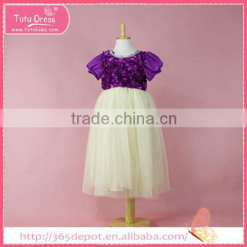 Pure Color beautiful girl without dress flower girl dress