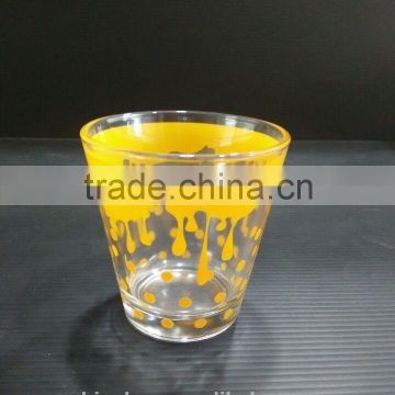 12oz glass cup with printing