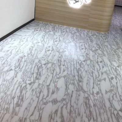 Grey cement PVC plastic floor ground stone LVT floor block 2mm stone plastic floor tile Guangdong wholesale