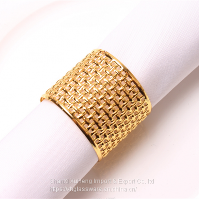 Table Accessories Metal Napkin Ring Hollow Plating Wedding Table Cloth Ring