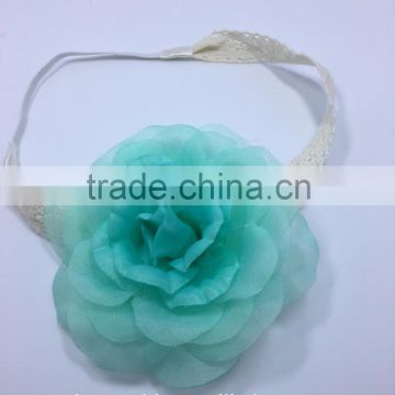 Factory Wholesale baby girl elastic flower headband for gift