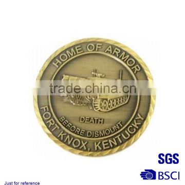 Embossed custom made brass coins Stamping imitation gold map of the world badge gold-plated metal coin