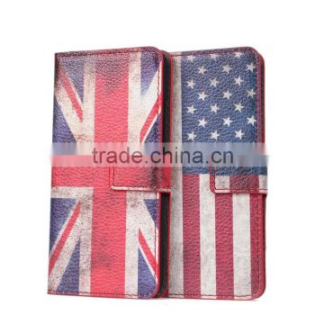 For HTC One mini M4 Retro Style Flag flip leather cover case
