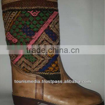 handmade moroccan kilim boots size 38 - ref3nov2