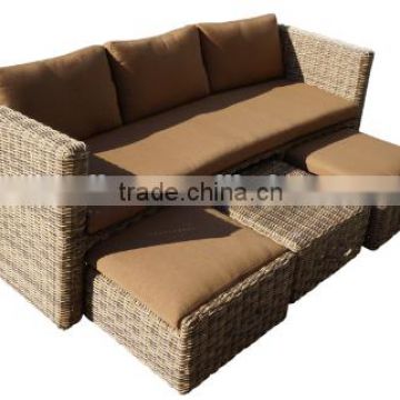Promotional outdoor furniture rattan wicker sofa set