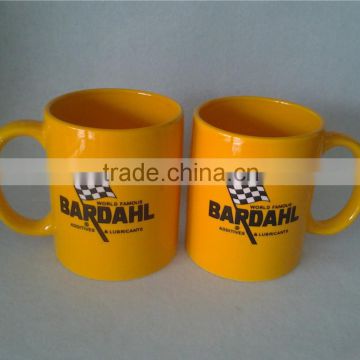 Promotional orange Ceramic cups / mugs, Customized ceramic coffee mugs, Desk mugs, Drinking mugs, PTM1260