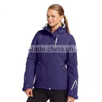 Hot new high quality ladies slim outdoor lightweight purple active ski jacket
