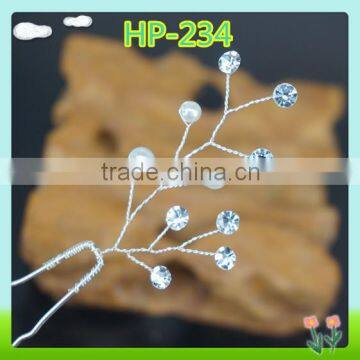 Wholesale decorative hairpin,hairpin with pearls for wedding hair decoration