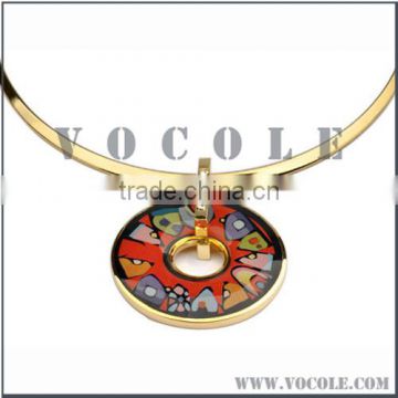 fashion sun shape gold plated high quality enamel pendant Necklace