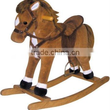 Plush antique rocking horse