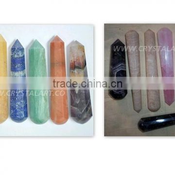WHOLESALE GEMSTONE FACETED MASSAGE WANDS