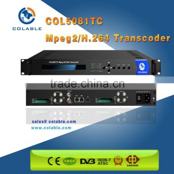 Satellite signal descrambler & stream bitrate Transcoder with 8CH SD ability COL5081TC