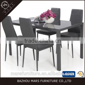 2015 Popular Cheap Best Quality 1+4 Glass Dining Table Set