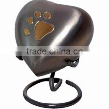 Heart Design Pet Urn with Paw Prints