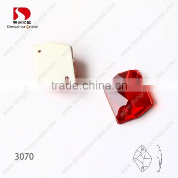 red special flat back plating crystal rhinestones accessories sew on crystal decoration