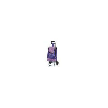 Purple lightweight wheeled shopping bags with baby chair , shopping trolley bag
