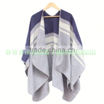 Fashion knitted fur shawl / wholesale fur poncho for women's clothing / mink fur scarf