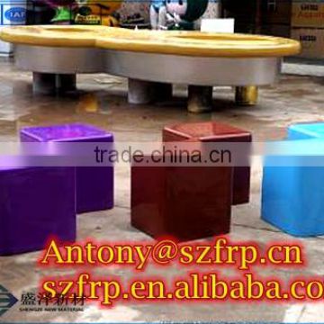 FRP Art Colorful Rgb Led Glowing Frp Led Bar Chair Decoration Modern Outdoor Led Cube/ Led Cube Chair/ Glow Cube
