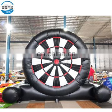 Factory inflatable soccer dart board game, cheap inflatable foot dart game with 5 balls