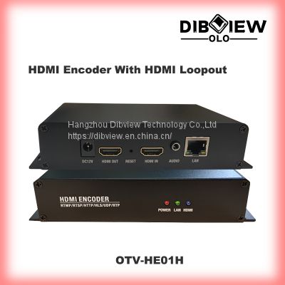 OTV-HE01H NDI HX SRT HLS Streaming Media Video H265 HEVC H264 HDMI IPTV Encoder With loopout Facebook Youtube RTSP Live project