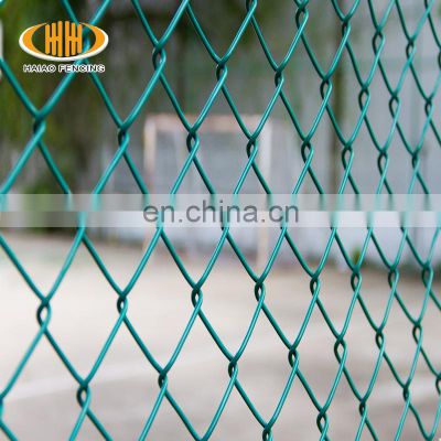 Sport field black pvc coated chain link fencing