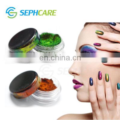 Sephcare Customized Multi Color chrome Pigments Chameleon Color Shifting Eyeshadow Nail Powder