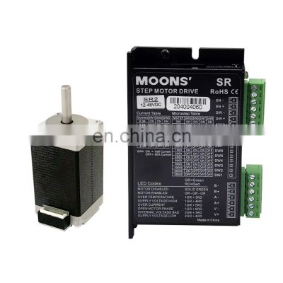 MOONS AM11HS5008-01  +   SR2  28 small micro precision two-phase hybrid stepping motor SR2 driver package large torque DC