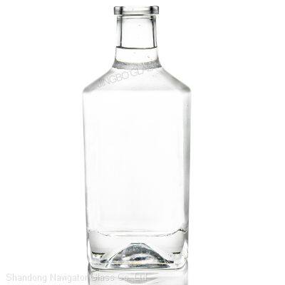 Vodka Bottle Wine Liquor Glass Bottle 500Ml Gin Bottles With Cork