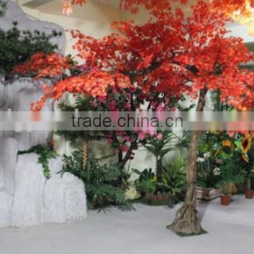 Colorful artificial maple trees